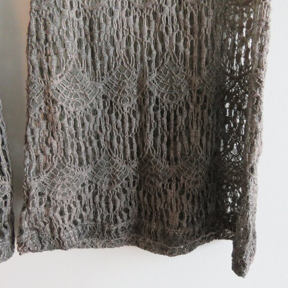 EBERJEY Free Spirit Margaux Crochet Ombre Ombre Cover Up Boho Flare Pant Sz S/M - Picture 13 of 14